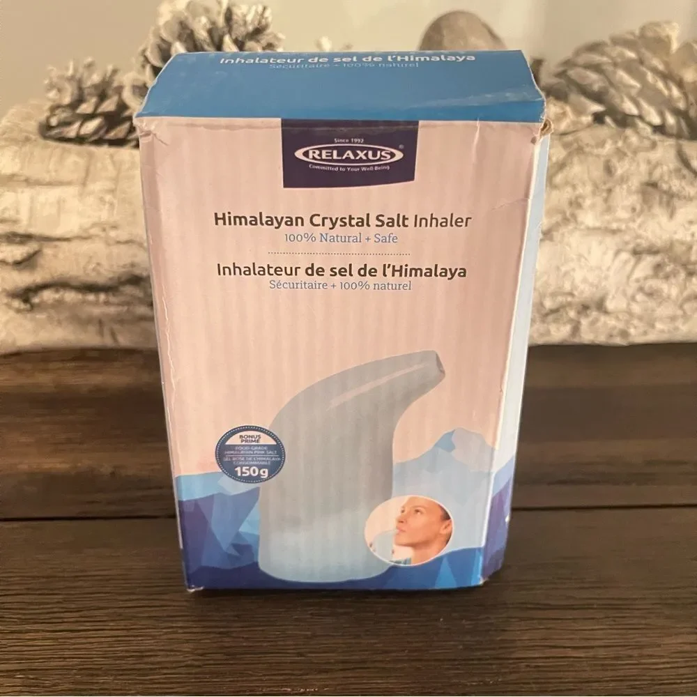 Relaxus Himalayan Crystal Salt Inhaler 100% Natural New in Box!